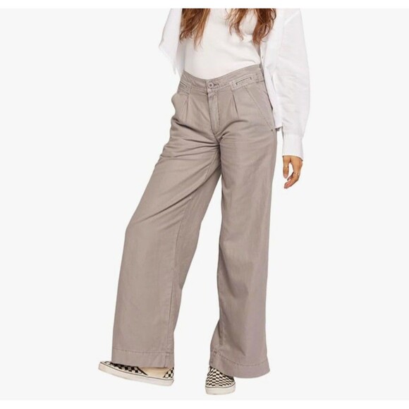 Current/Elliott Pants - $255 Current/Elliott Women's Classic Fit Wide Leg Trousers Size 28 New